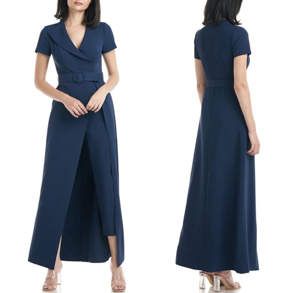 Kay Unger Deep Blue Jumpsuit / Walk-thru Dress